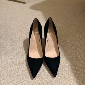 Kate Spade Black Suede Heels